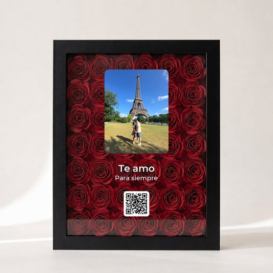 Cuadro Audio Carta de LUNATEA: foto, mensaje y código que reproduce un mensaje de voz